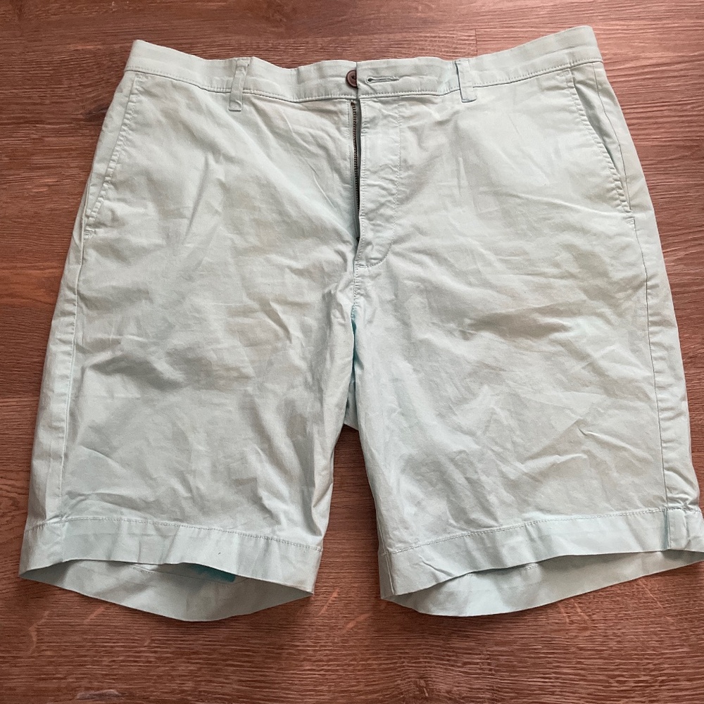 Aqua Blue Khaki Shorts
